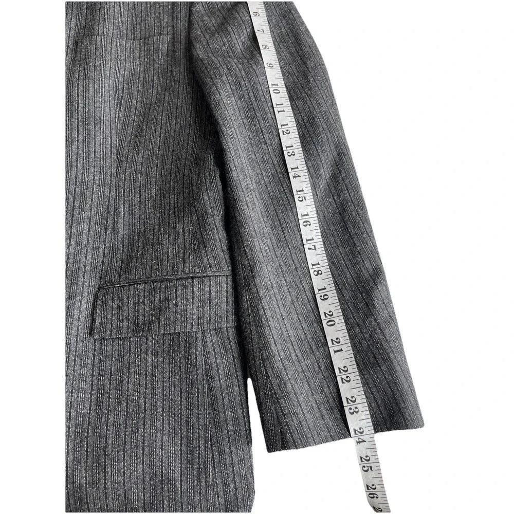 HUGO BOSS Rossellini Men 38S Blazer Gray Striped Textured Wool Sport Jacket
